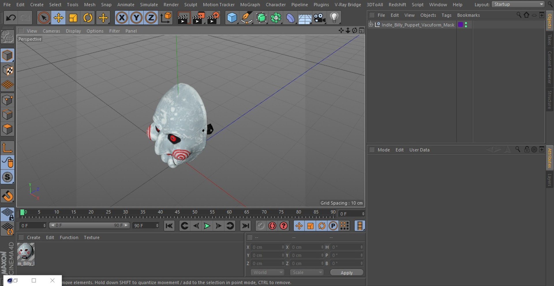 3D Idle Billy Puppet Vacuform Mask - TurboSquid 2005925