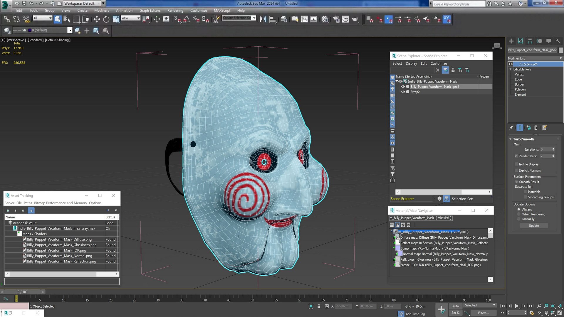 3D Idle Billy Puppet Vacuform Mask - TurboSquid 2005925