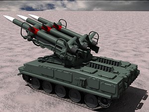 russian sa-6 launcher 3d model