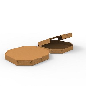 Octagon pizza box Open and Close DIE-CUT INCLUDE IN FILES model