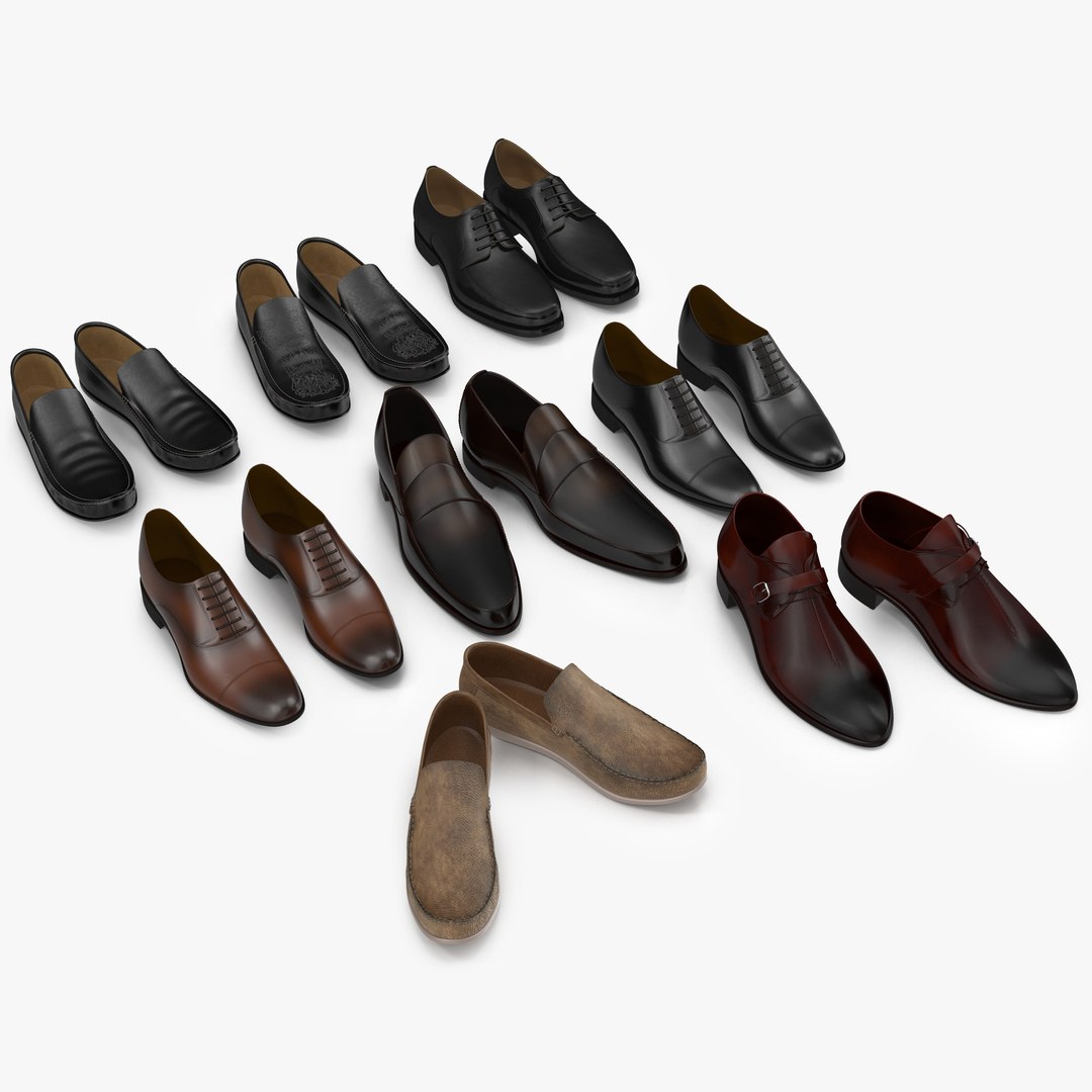 Man Shoes 3D Models Collection 3 3D model preview