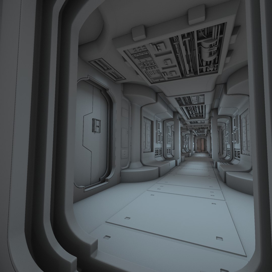 Maya Spaceship Corridor