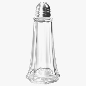 Tall Glass Body Salt and Pepper Shaker Empty