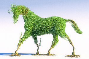 3D horse tree hd