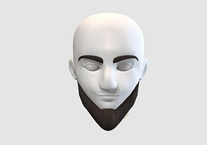 brown cartoon beard