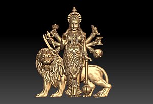 MATA DURGA WITH LION PENDENT