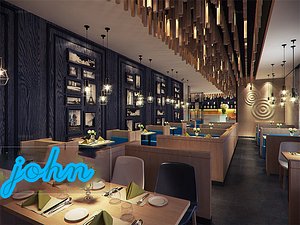 restaurant cafeteria 3D