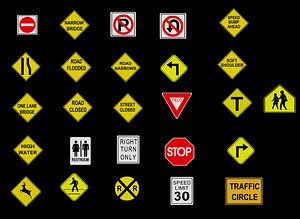 crossing traffic sign street 3d model