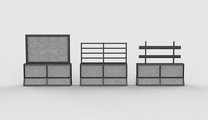 3D model Concrete Barrier 03 3D model