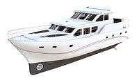 Pleasure yacht with interior design 3D model