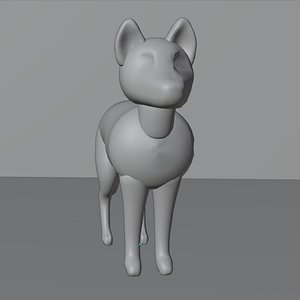 3D model Wolf base mesh