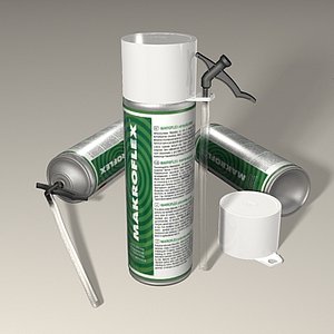 polyurethane foam bottle plastic 3d model