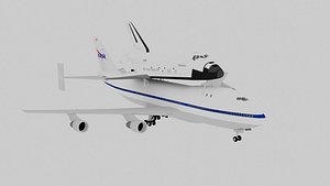 3D Boeing 747 with NASA Shuttle model