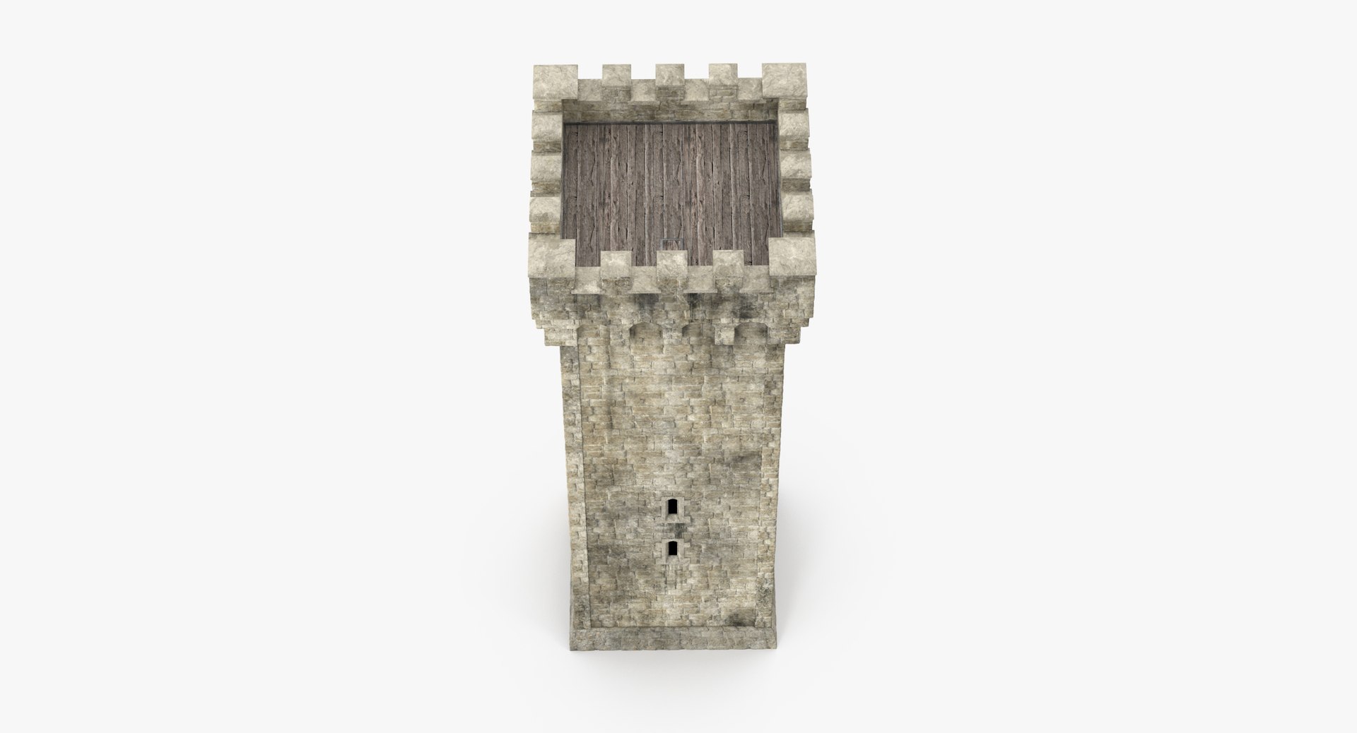 Square Turrets 3d Model