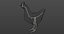 Huhn PBR Low-Poly-3D-Modell