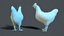 Huhn PBR Low-Poly-3D-Modell