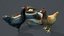 Huhn PBR Low-Poly-3D-Modell