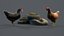 Huhn PBR Low-Poly-3D-Modell