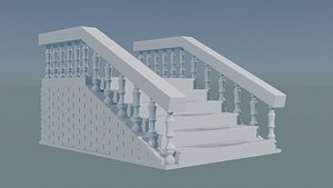 3D Modern 3D Staircase Design model