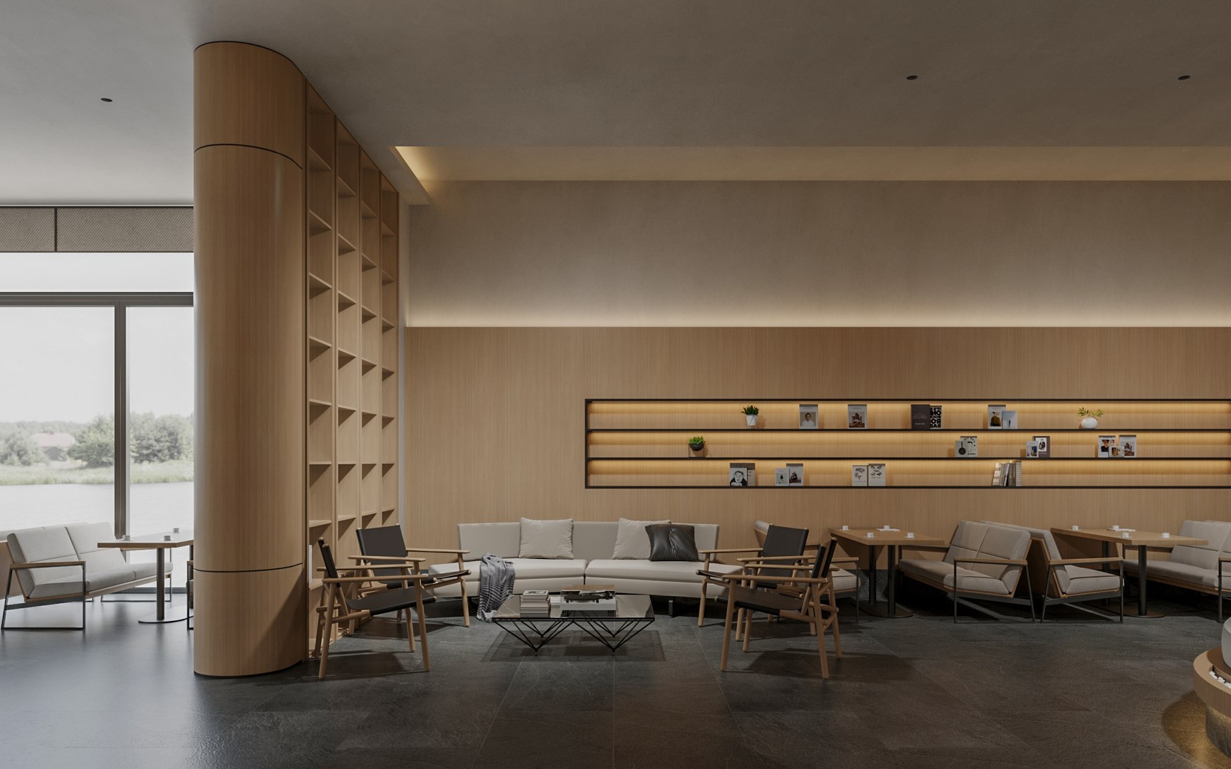 3D Coffee Shop Library Model - TurboSquid 2432733