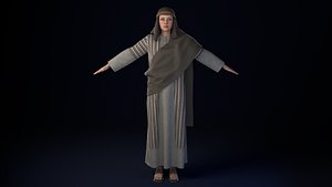 Arab Young Women Rigged 3D model
