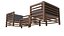 Ensemble de canapés et table d'extérieur en bois