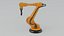 Industrial robot arm dirty lowpoly