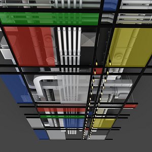 3D model Pipes industrial ceiling
