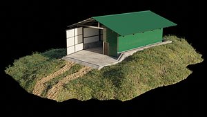 3D model Metal profile shed