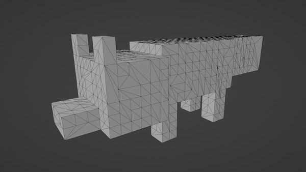 3D модель Майнкрафт Лиса - TurboSquid 2076589