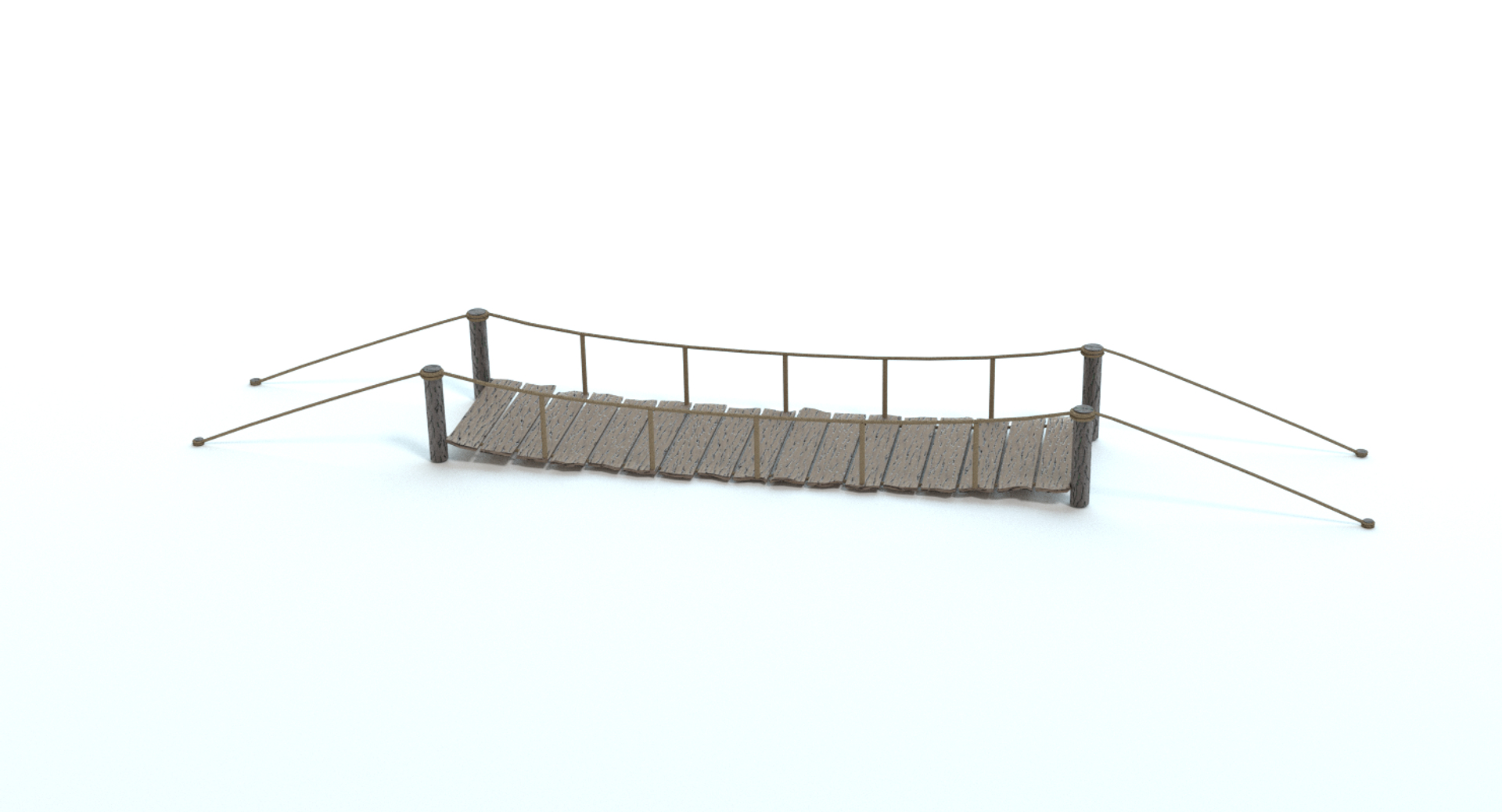 3d Model Stylized Rope Bridge