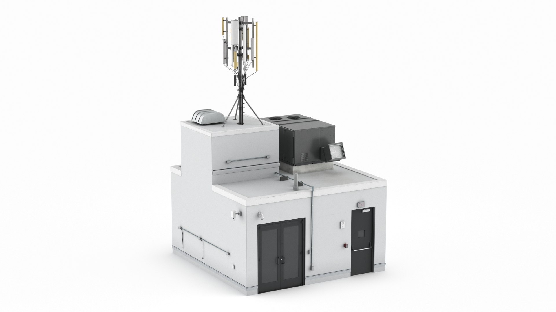 Chiller HVAC Rooftop Station 3D model preview