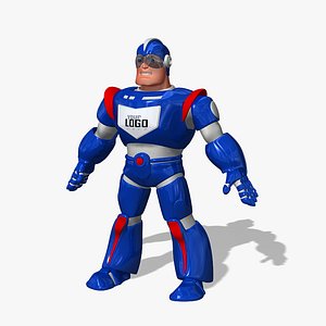 3d space hero cartoon