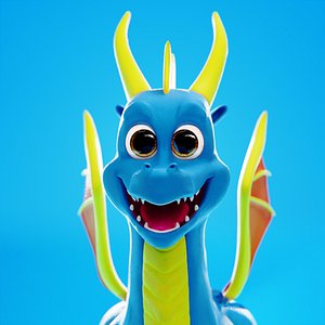 3D model a cute dragon