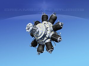 3d gnome monosaupape rotary engine