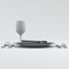 realistic table set 3d model