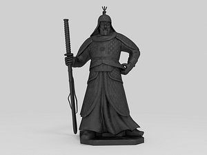 3D admiral yi statue