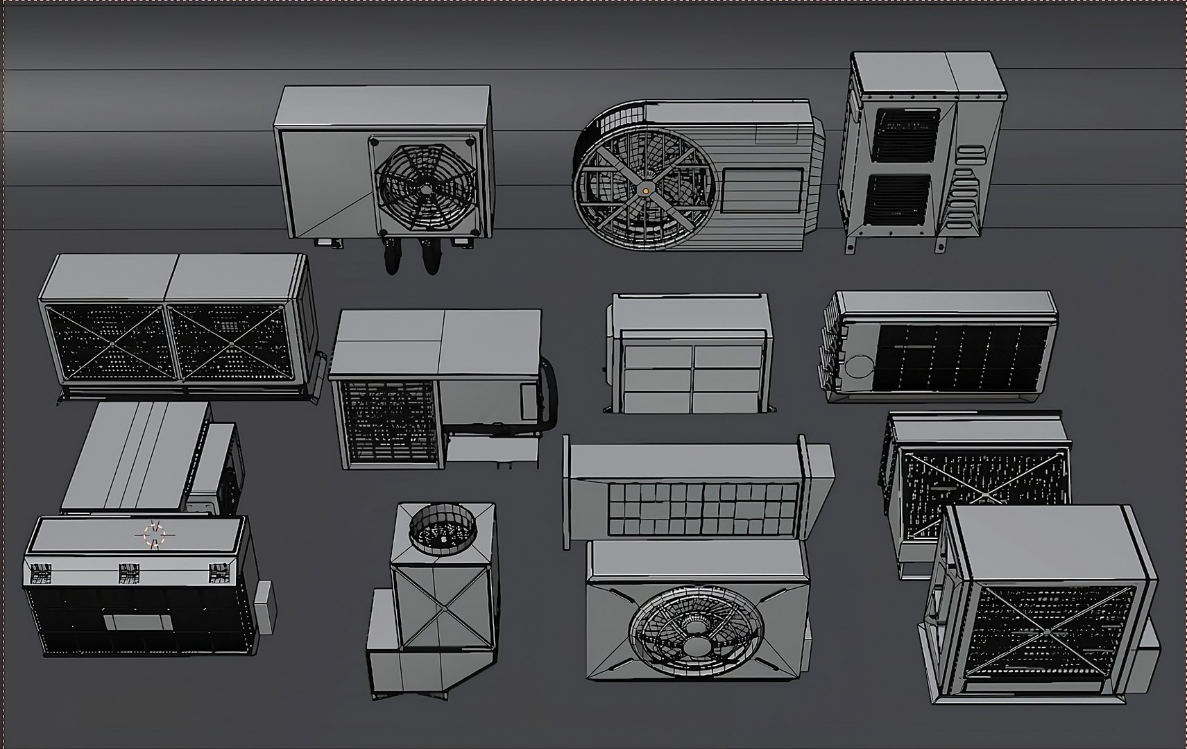 15 AC Units With Great Details Model - TurboSquid 2130970