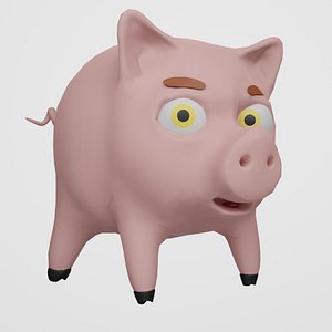 Piglet Wilson low-poly 3D model
