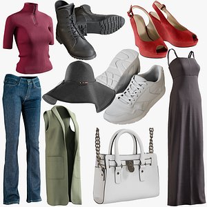 3D realistic clothing mix 15 model