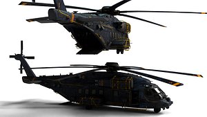 Black Smoke Aircraft Rigged 3D Model Game  Animation Ready Clean Topology Military Aircraft model