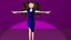 free low poly woman in dress 25