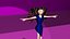 free low poly woman in dress 25