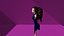 free low poly woman in dress 25