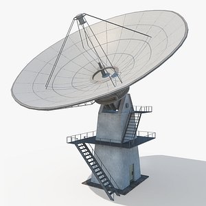 3D satellite dish radio telescope model