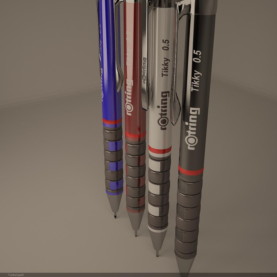 3d rotring renders v-ray model