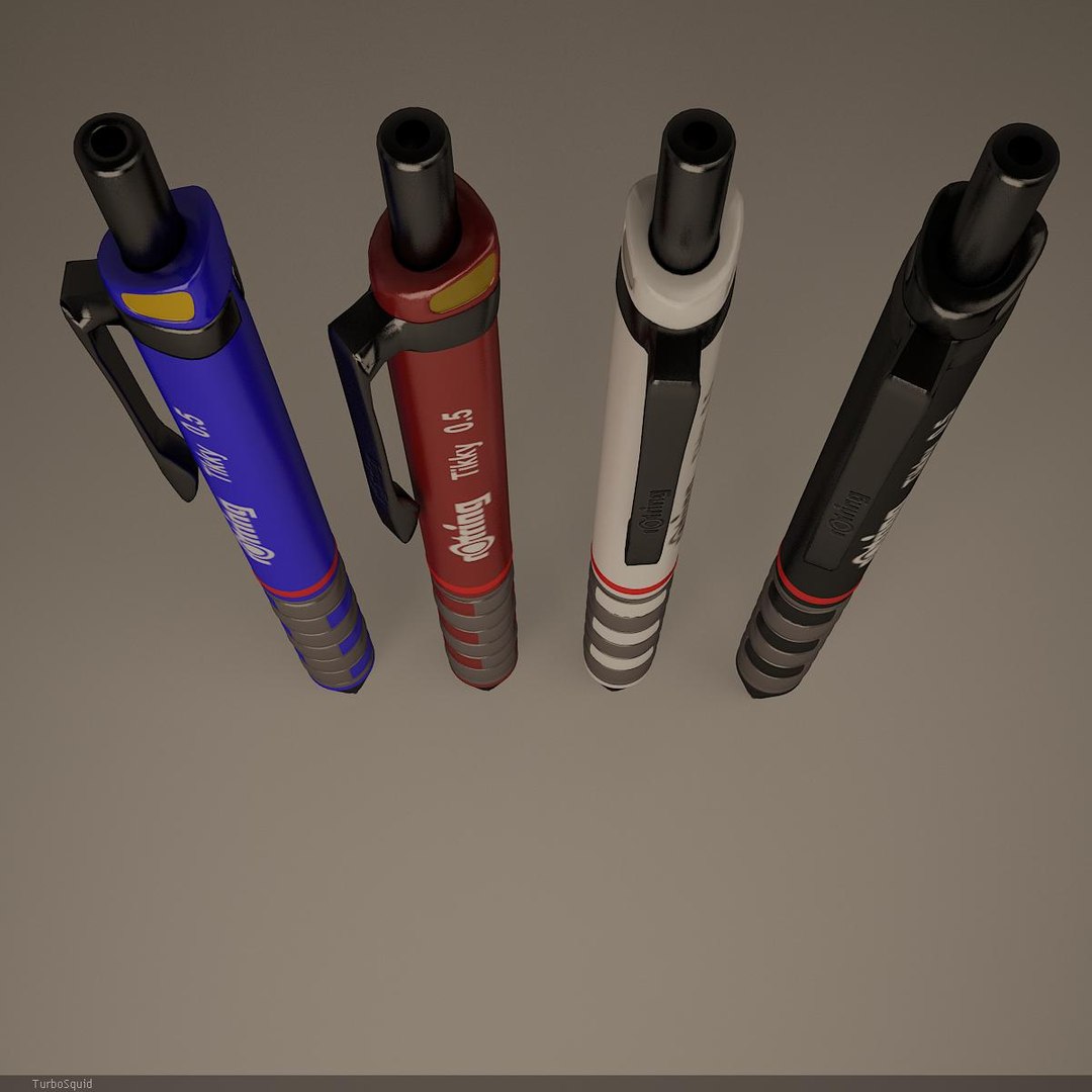 3d rotring renders v-ray model