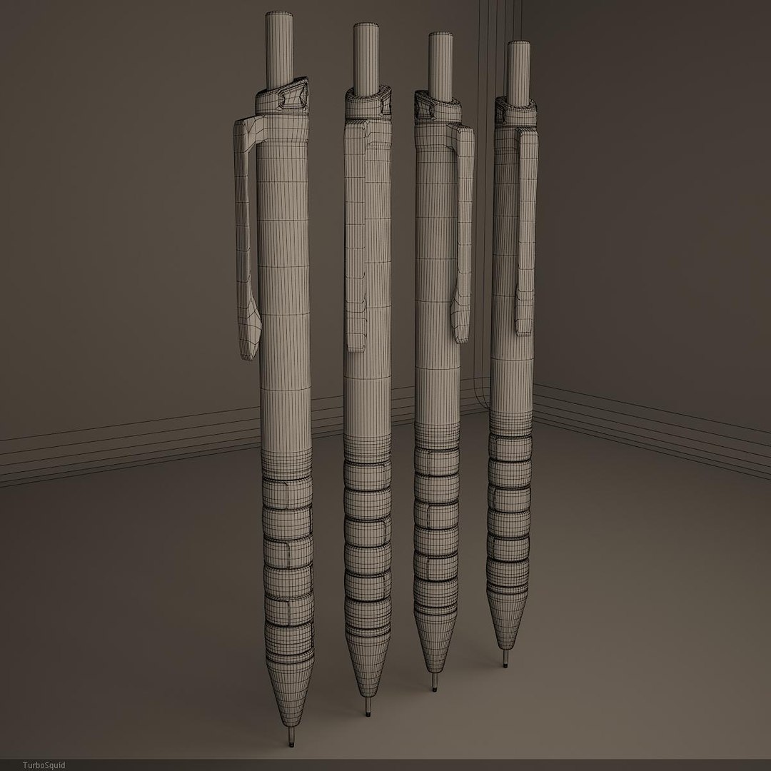 3d rotring renders v-ray model
