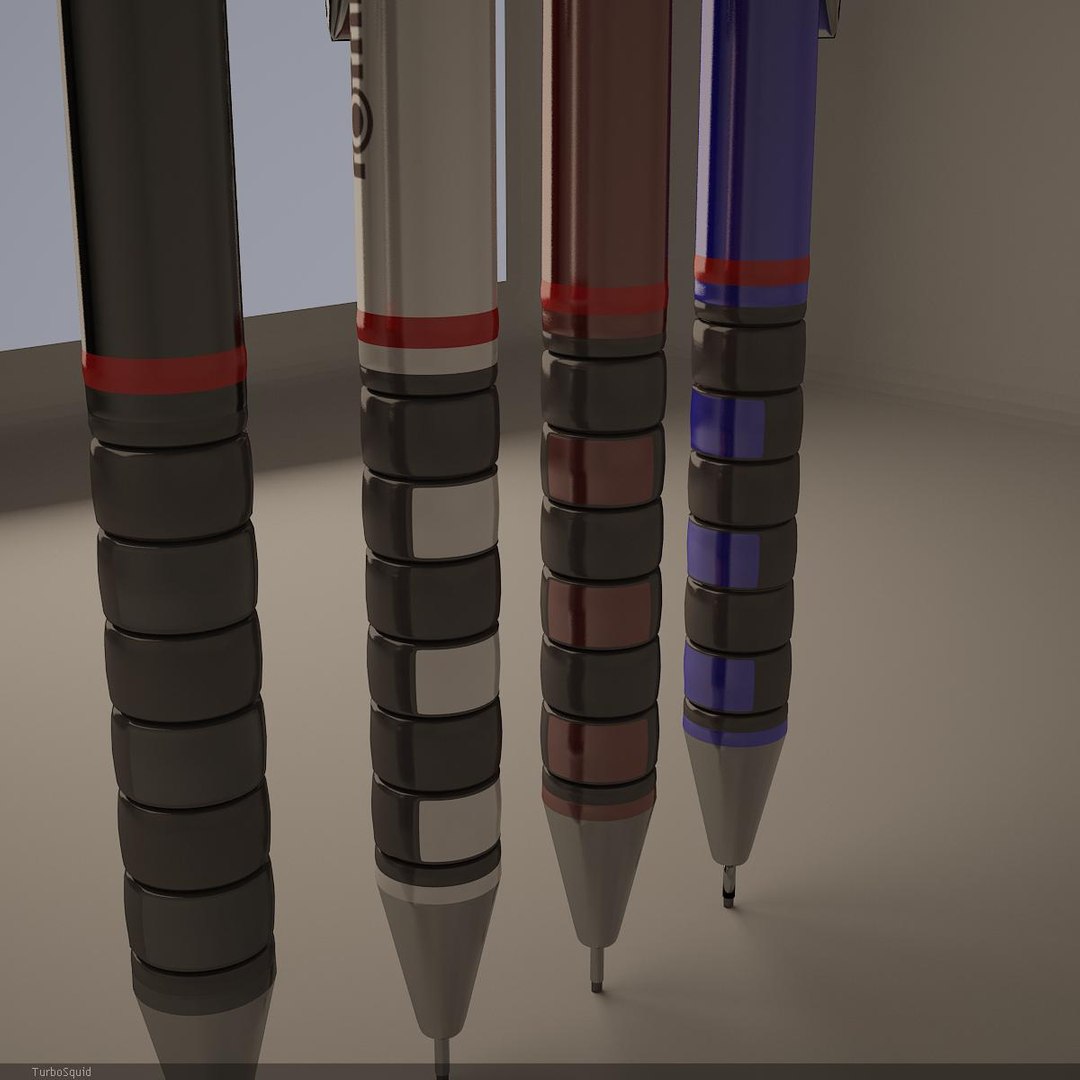 3d rotring renders v-ray model