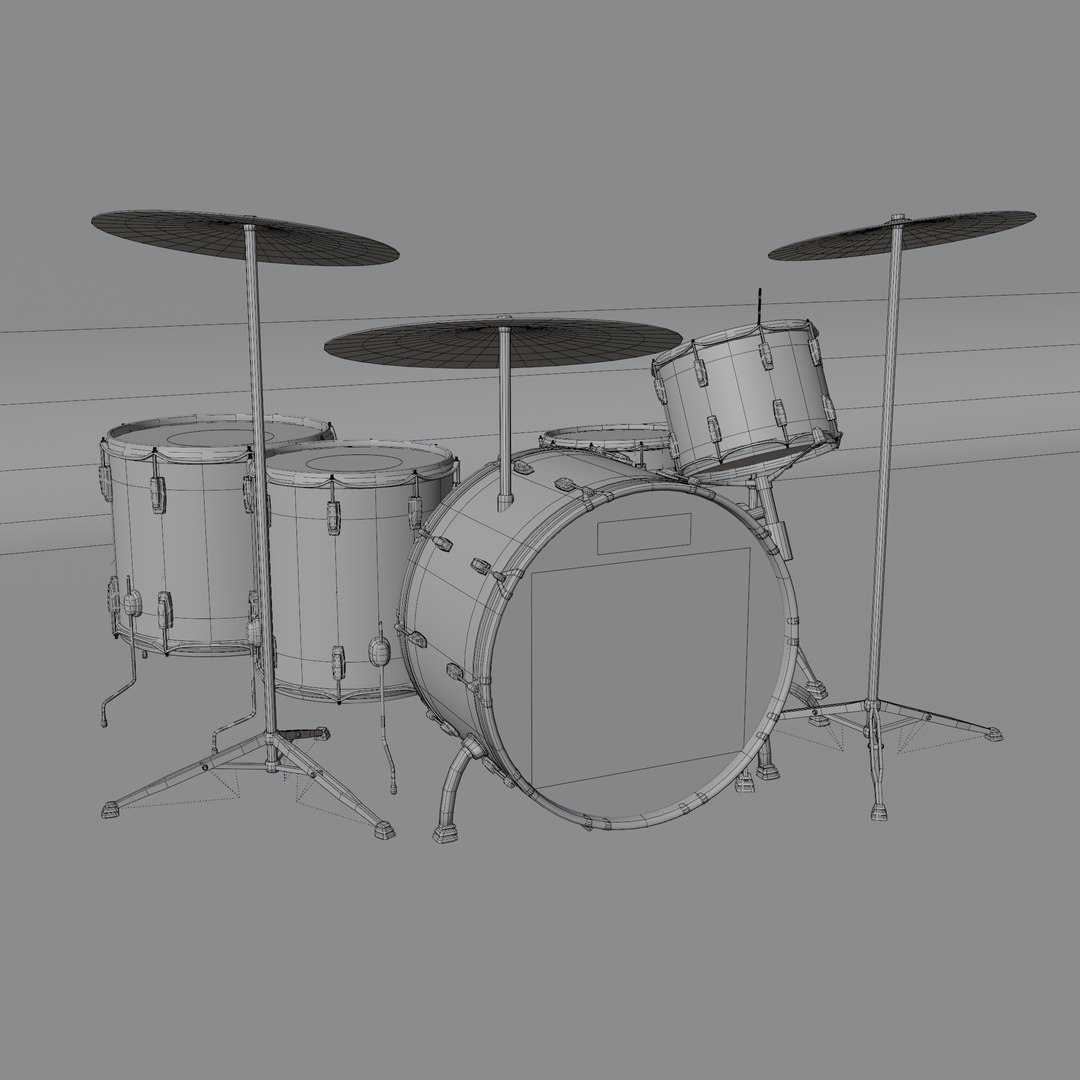 Drum set 3D model https://p.turbosquid.com/ts-thumb/k5/r8J10c/6N/bnz1_wire/jpg/1668241709/1920x1080/fit_q87/2c4d59c187e172b174be5c2ef14d5aee76c24a76/bnz1_wire.jpg
